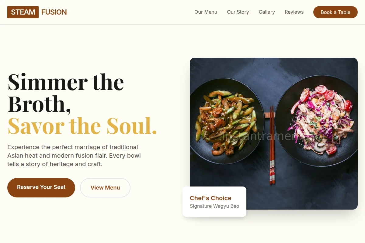 Steam Asian Fusion Food